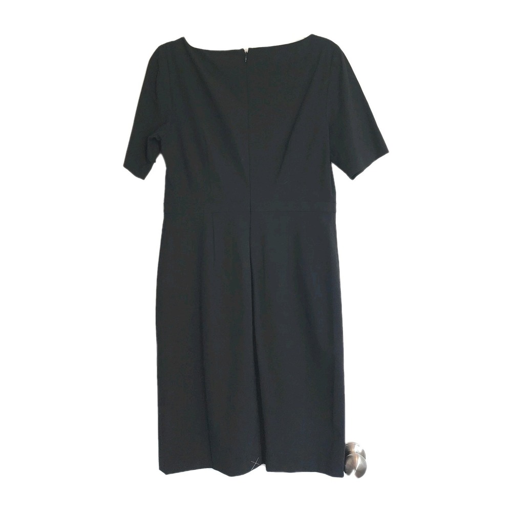 Ann Taylor Sheath Dress Womens 6 Black Stretch Career Business Office Chic NWT